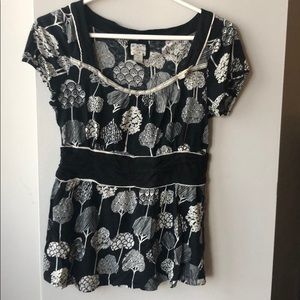 Anthropologie tree print top